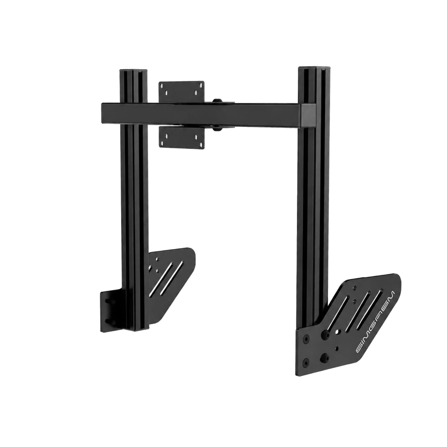 Simgasm Core Integrated Monitor Stand: profile and VESA bracket in the selected colour